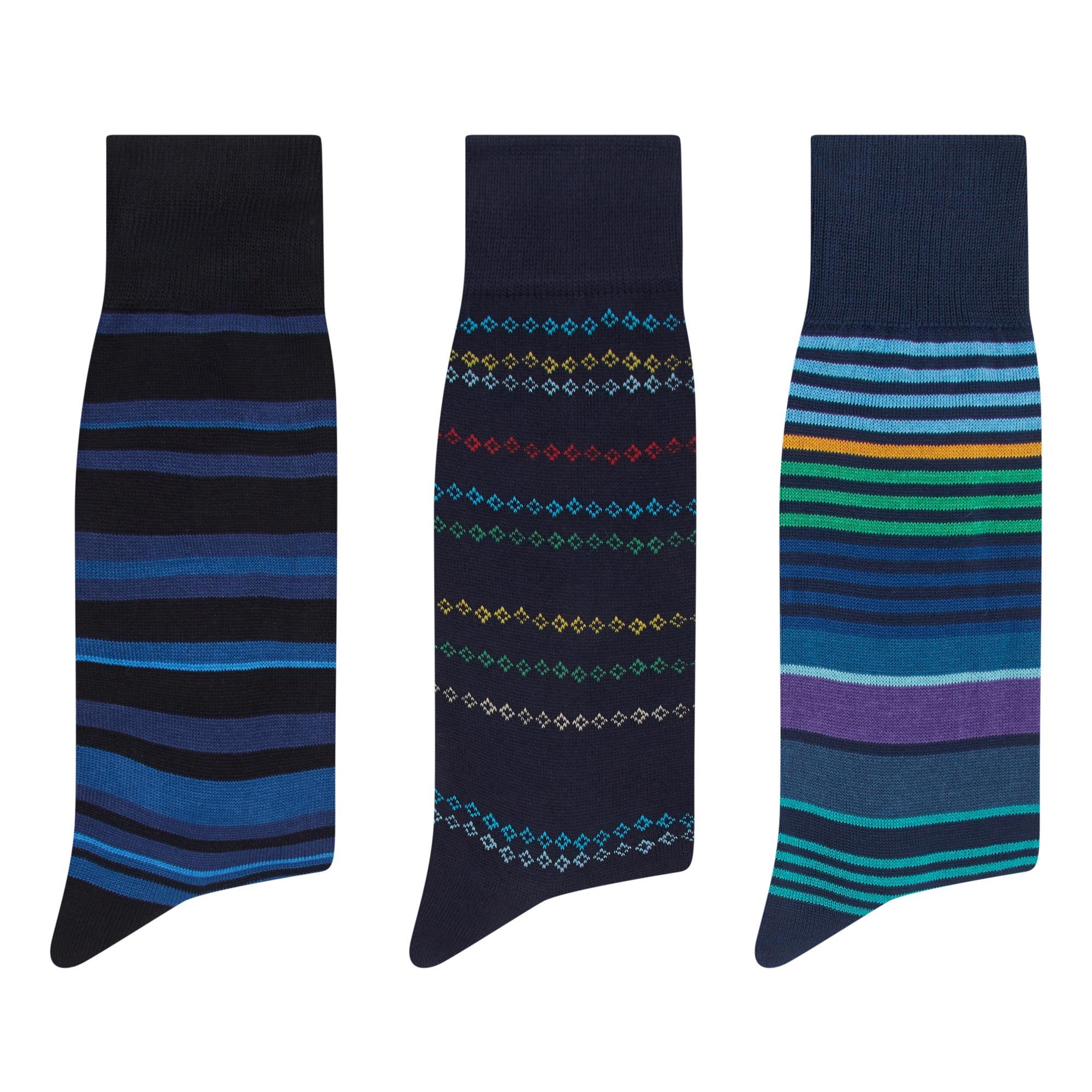 Three Pack Stripe Socks